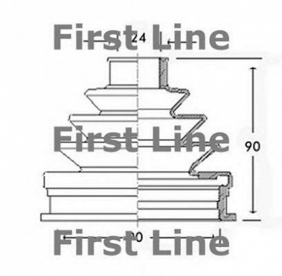 FIRST LINE fcb2255 -  Пыльник, приводной вал